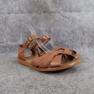 Salt Water Shoes Womens 5 Sandals Classic Leather Hand Stitched Water Friendly